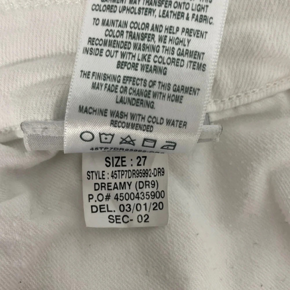 Joe’s Mid Rise Slim Tomboy Crop Jeans The Scout Sz 27 White Distressed Spring - Picture 7 of 14